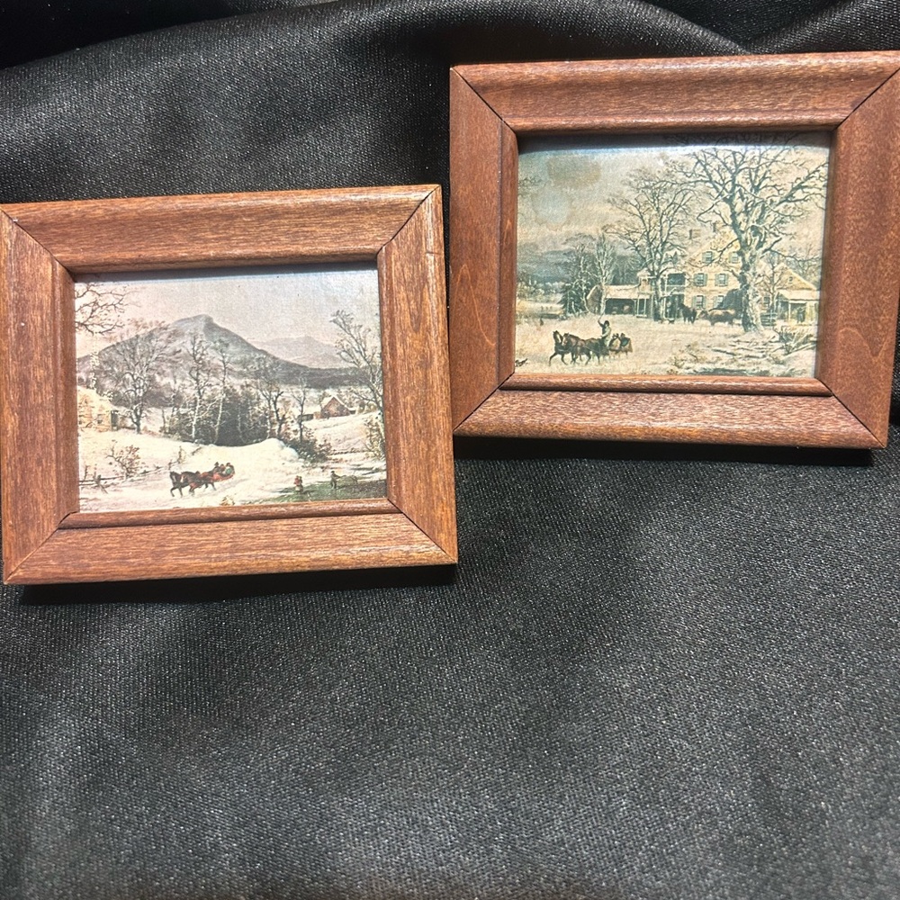 Brown Wooden Picture Frame Accents